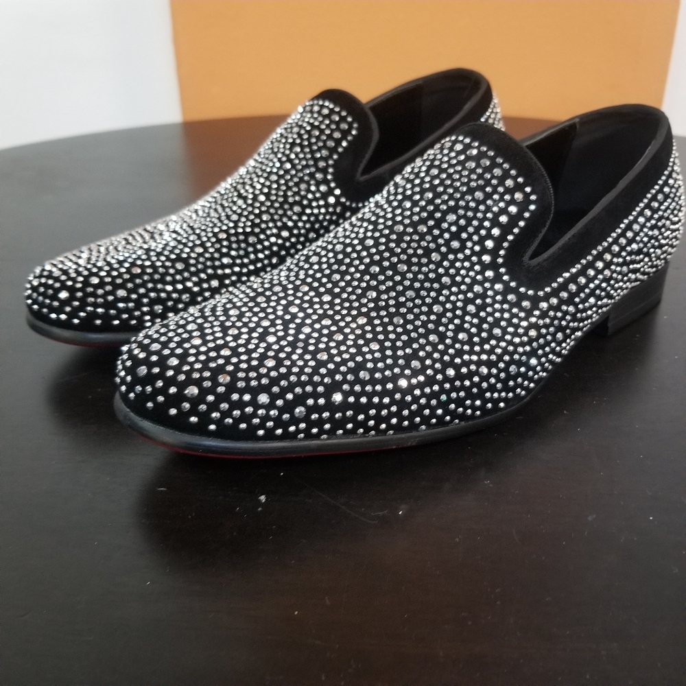 Moretti Black Label Studded Loafers